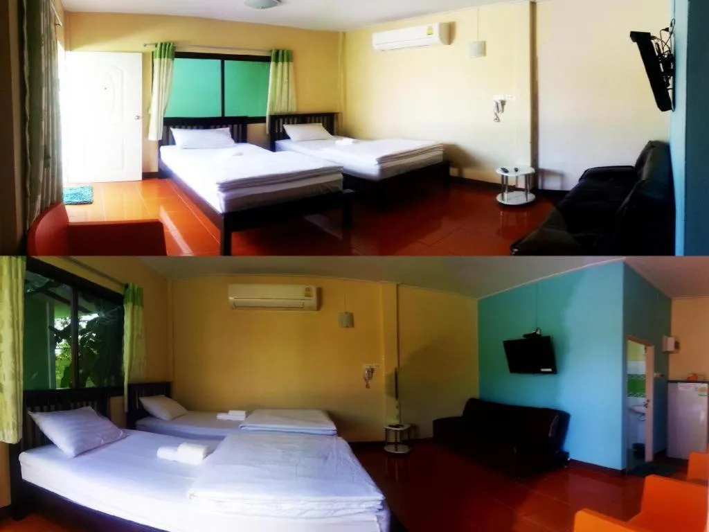 Bed in BanRai ChernMa Resort