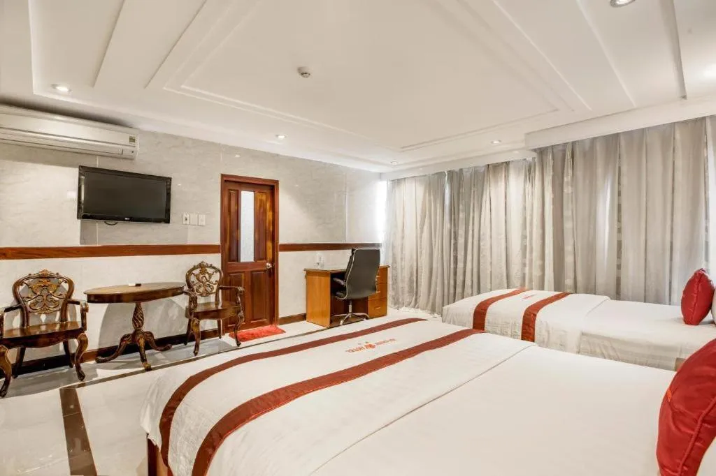 Bed in Ha Oanh Hotel