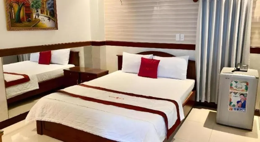 Bed in Ha Oanh Hotel