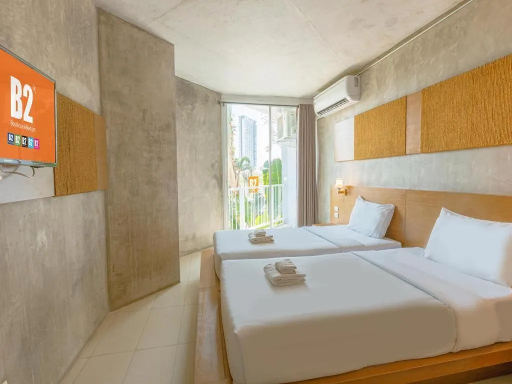 Bed in B2 Jomtien Pattaya Boutique & Budget Hotel
