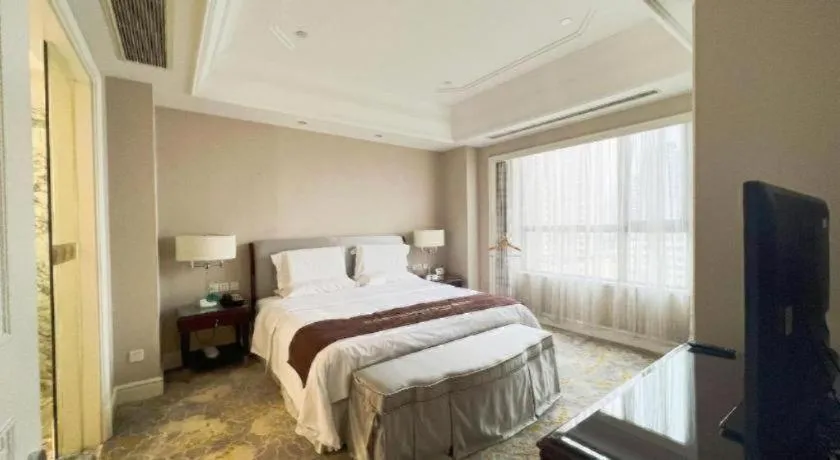 Bed in Yuncheng Jianguo Hotel