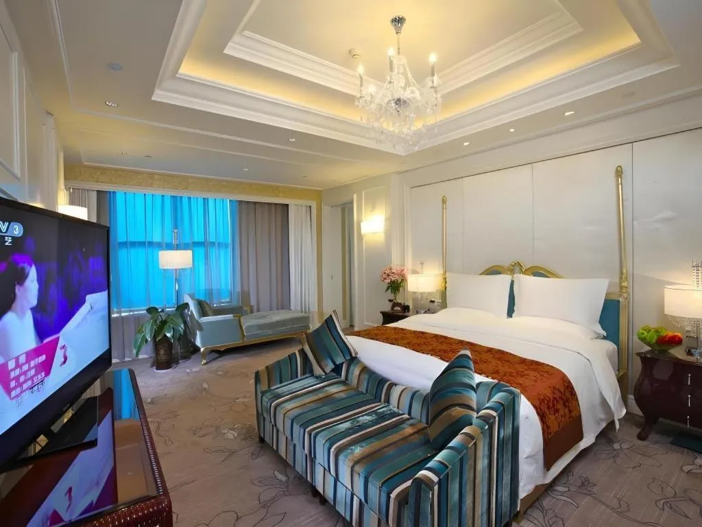 Bed in Yuncheng Jianguo Hotel