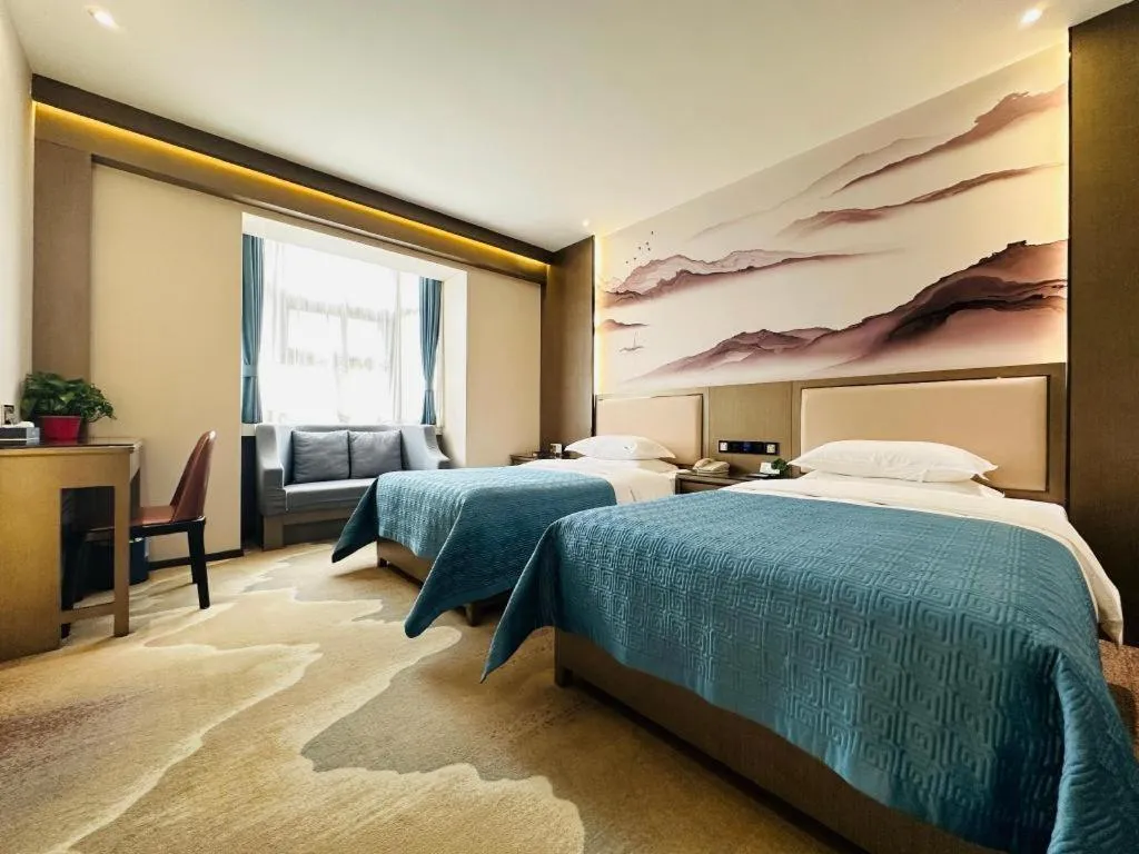 Bed in Lanzhou Hualian Hotel