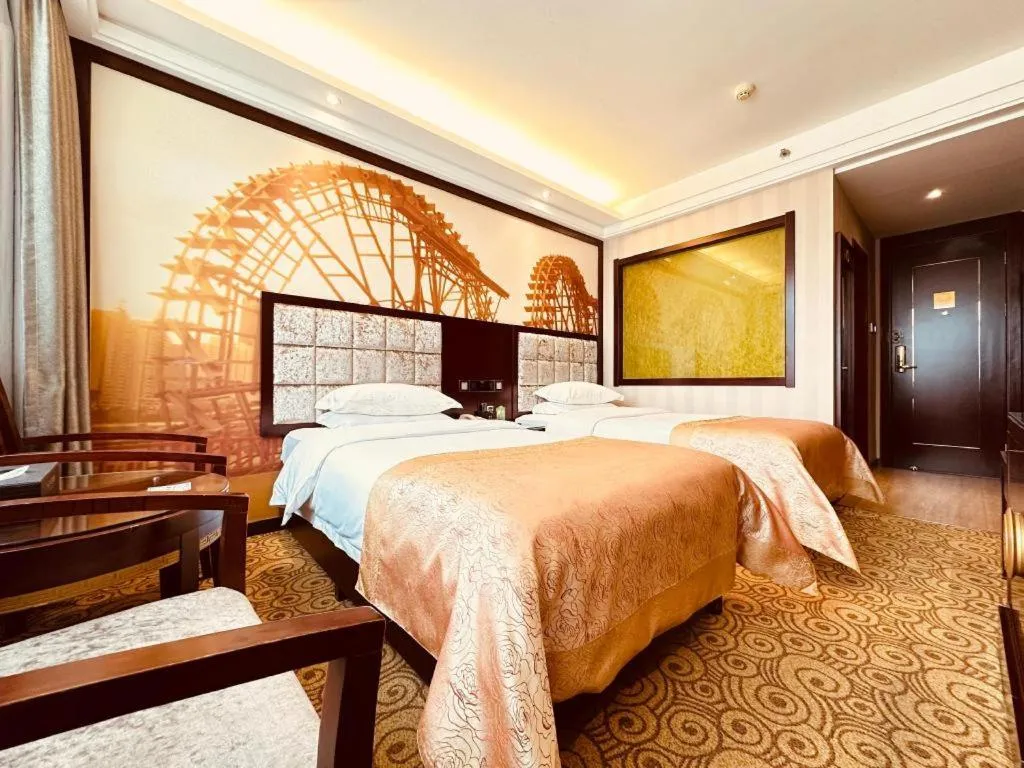 Bed in Lanzhou Hualian Hotel