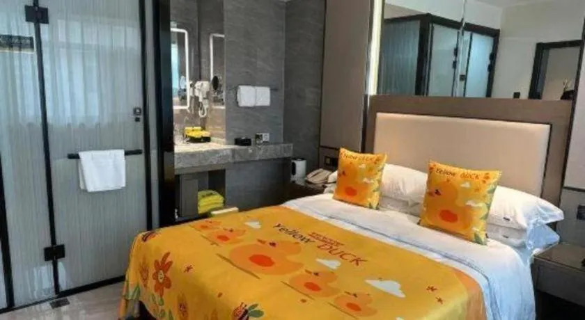 Bed in Lanzhou Hualian Hotel