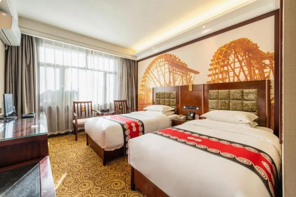 Bed in Lanzhou Hualian Hotel