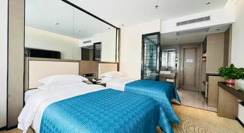 Bed in Lanzhou Hualian Hotel