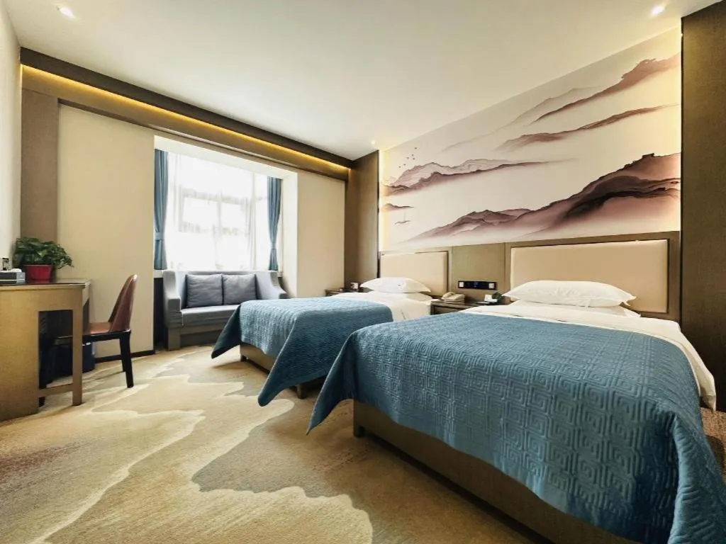 Bed in Lanzhou Hualian Hotel