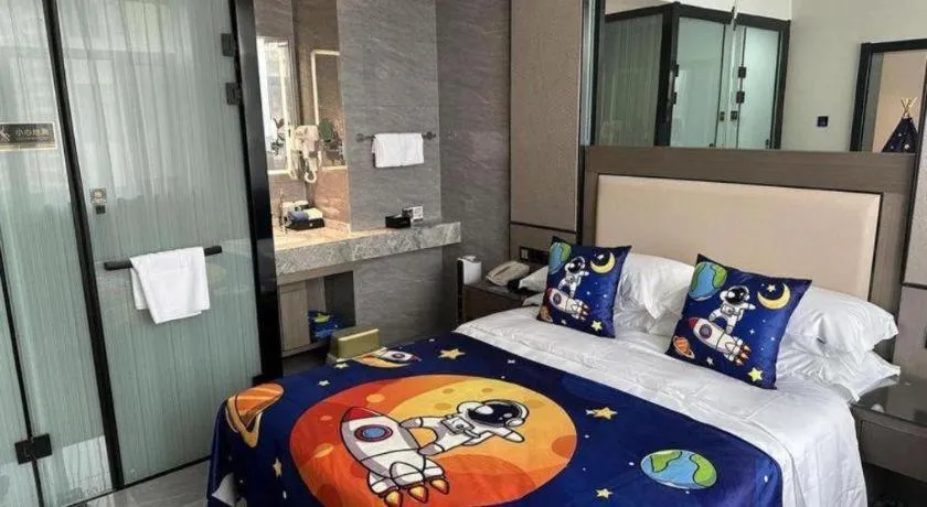 Bed in Lanzhou Hualian Hotel