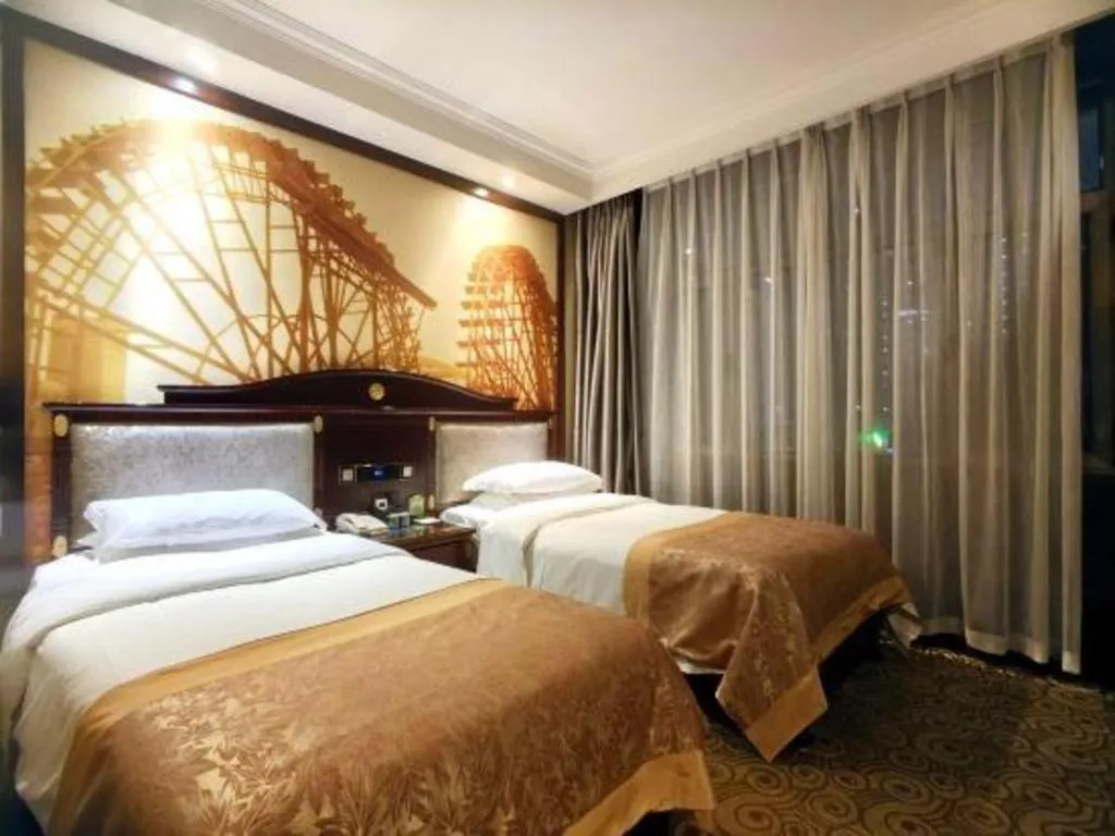 Bed in Lanzhou Hualian Hotel