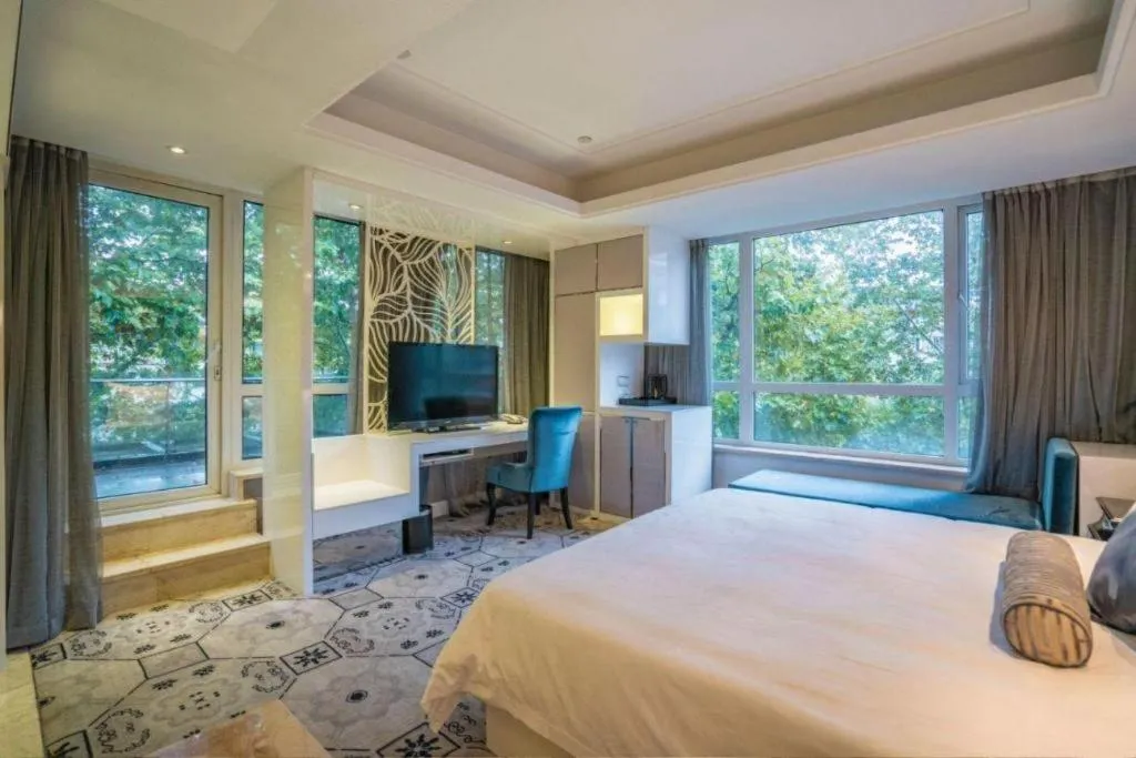 Bed in Wuyang Holiday Hotel Hangzhou