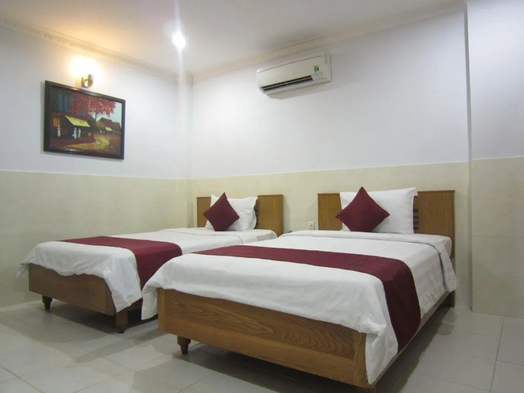 Bed in Thien Hoa Hotel