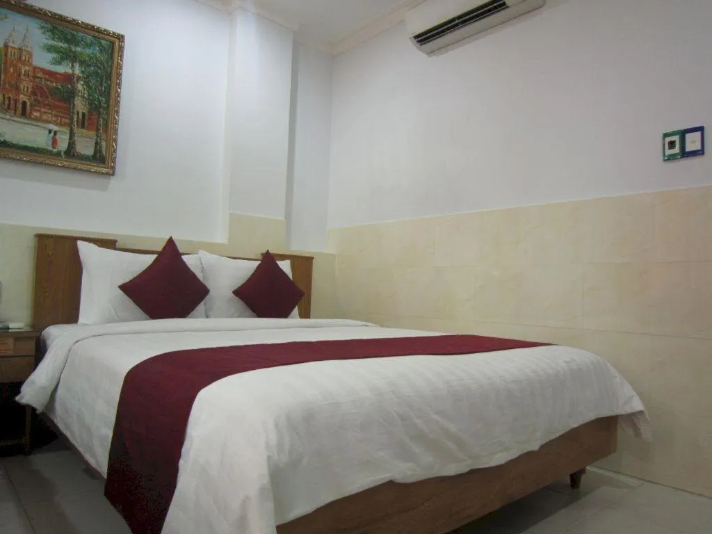 Bed in Thien Hoa Hotel