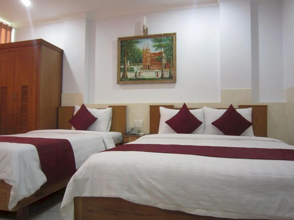 Bed in Thien Hoa Hotel