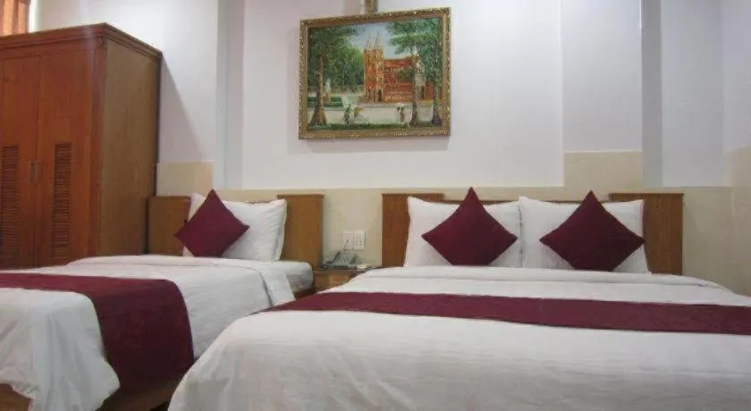 Bed in Thien Hoa Hotel