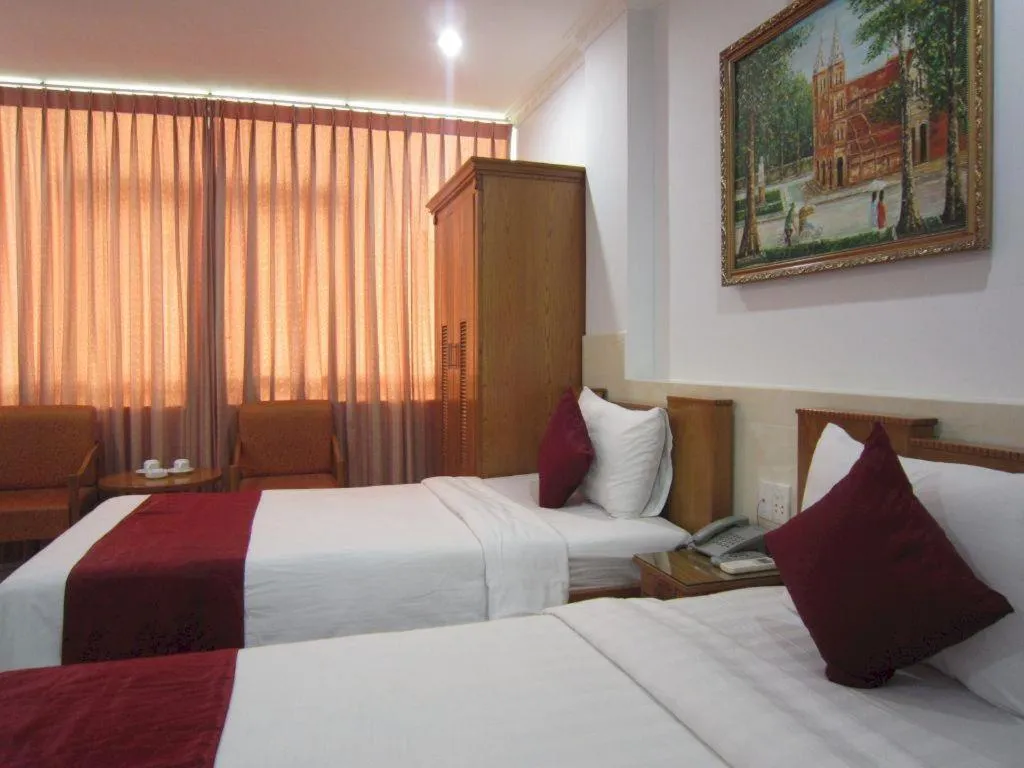 Bed in Thien Hoa Hotel