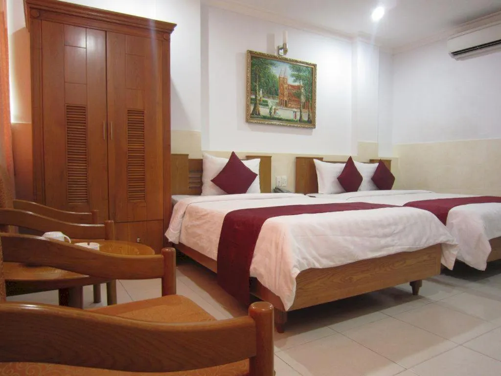 Bed in Thien Hoa Hotel