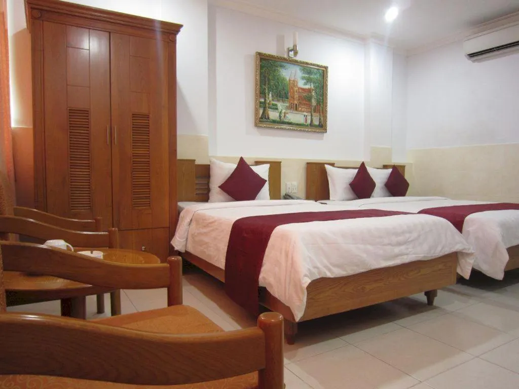Bed in Thien Hoa Hotel