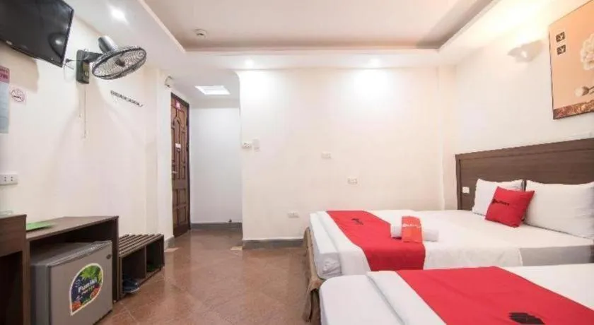 Bed in Ha Noi Vang Hotel Hoang Ngan