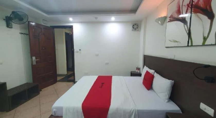 Bed in Ha Noi Vang Hotel Hoang Ngan