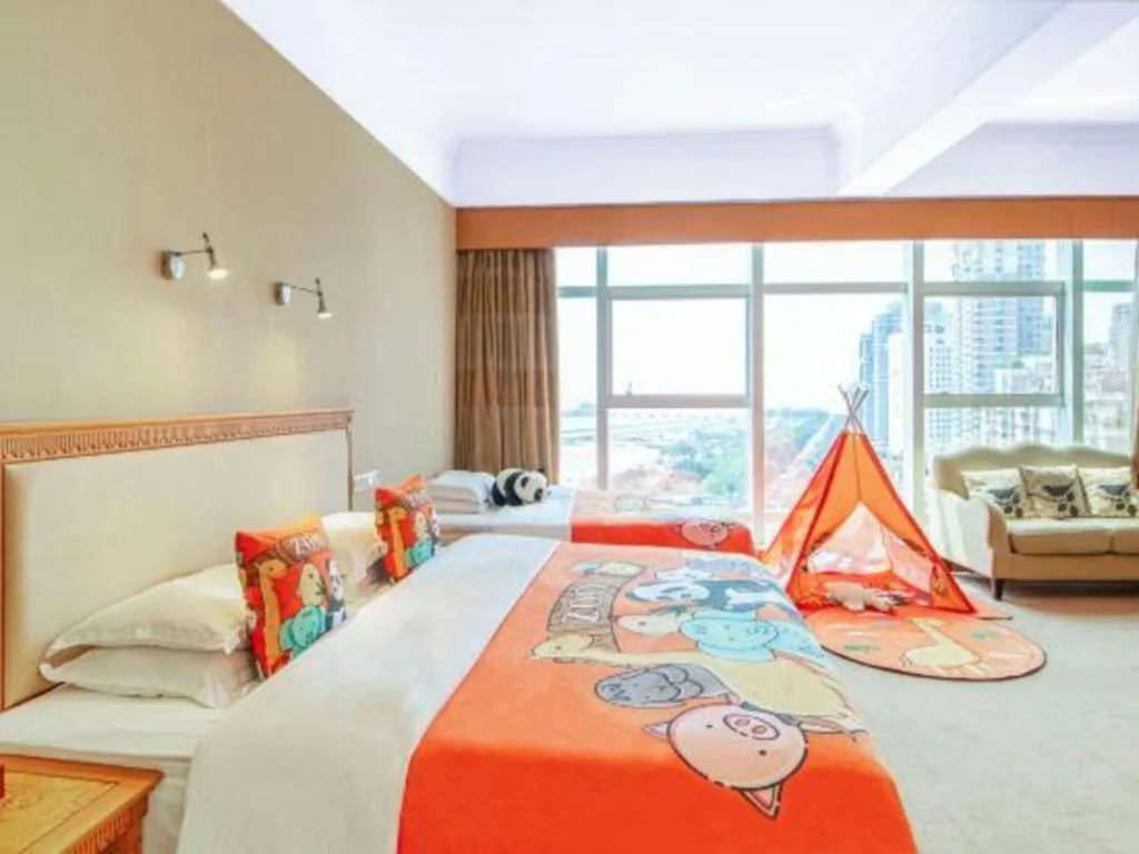 Bed in Zhuhai Dehan Hotel
