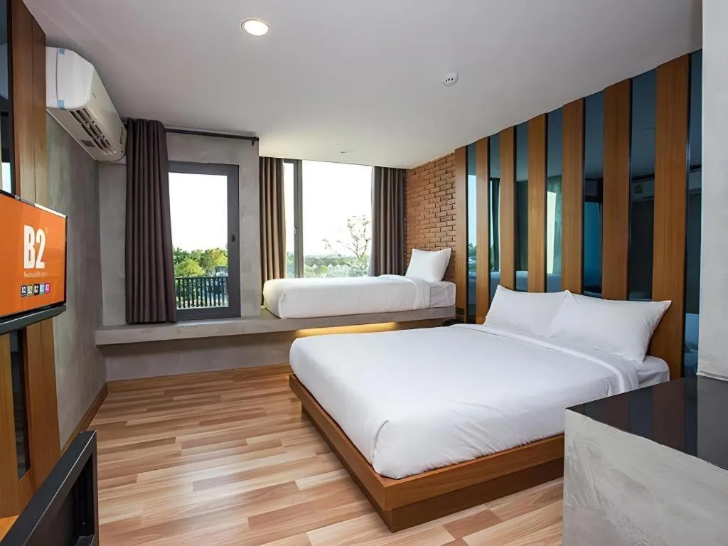 Bed in B2 Udon Thani Boutique and Budget Hotel