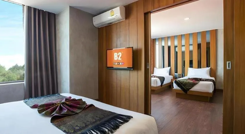 Bed in B2 Udon Thani Boutique and Budget Hotel