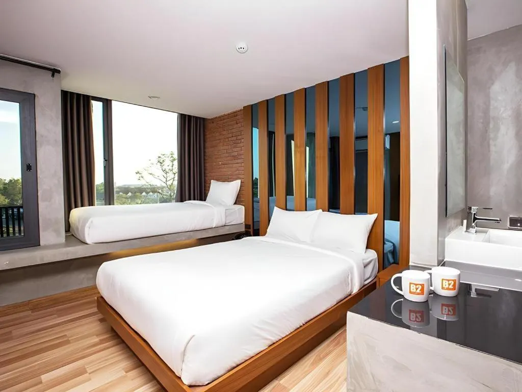 Bed in B2 Udon Thani Boutique and Budget Hotel