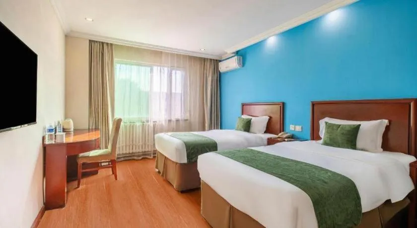 Bed in GreenTree Inn Beijing East Yizhuang District Second Kechuang Street Express Hotel