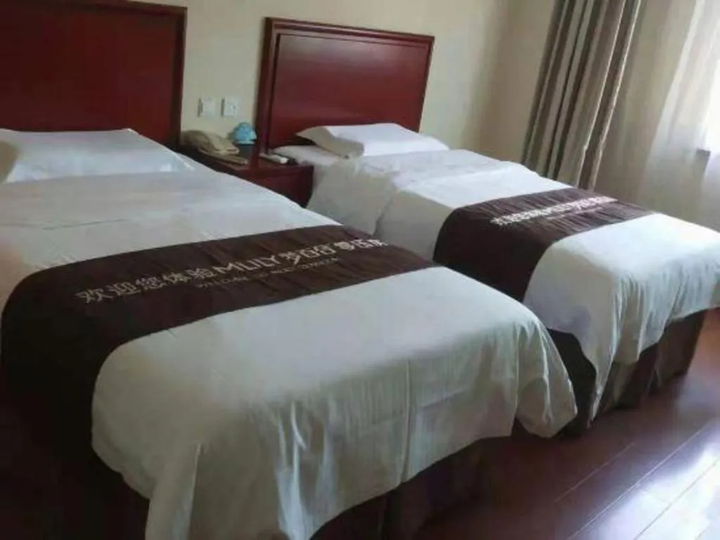 Bed in GreenTree Inn Beijing East Yizhuang District Second Kechuang Street Express Hotel