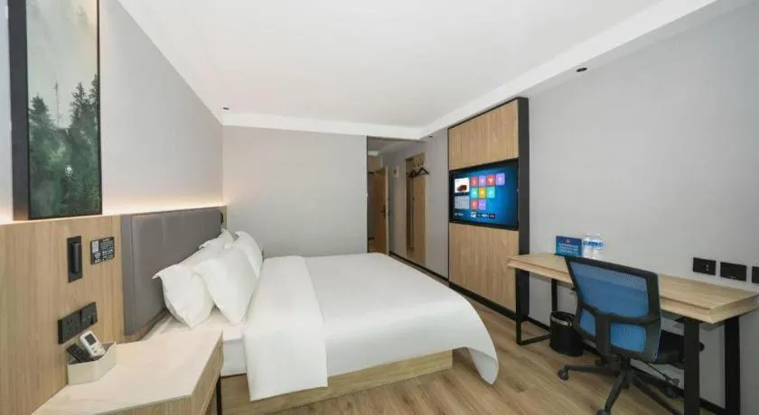 Bed in GreenTree Inn Beijing Capital Airport New International Exhibition Center Express Hotel