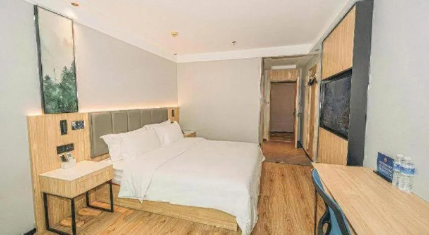 Bed in GreenTree Inn Beijing Capital Airport New International Exhibition Center Express Hotel