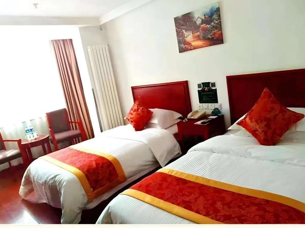 Bed in GreenTree Inn Beijing Capital Airport New International Exhibition Center Express Hotel