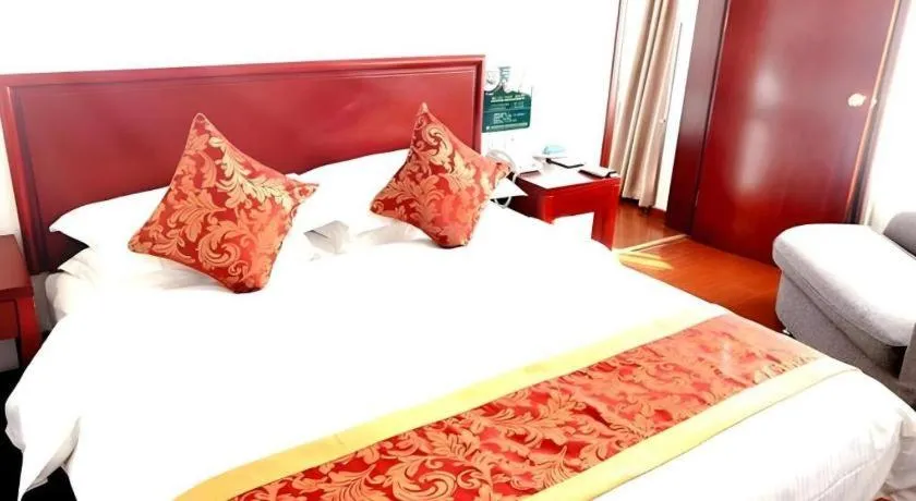 Bed in GreenTree Inn Beijing Capital Airport New International Exhibition Center Express Hotel