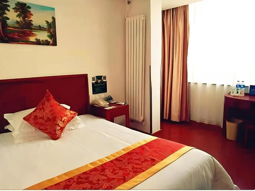 Bed in GreenTree Inn Beijing Capital Airport New International Exhibition Center Express Hotel