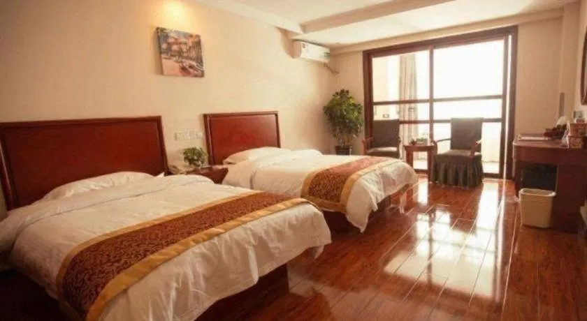 Bed in GreenTree Inn Lianyungang Guanyun Bus Station Zhenxing Garden Express Hotel
