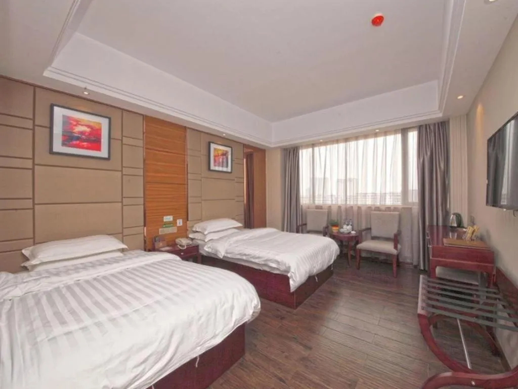 Bed in GreenTree Inn GuangDong JieYang Bus Terminal Station RongHua Avenue Business Hotel