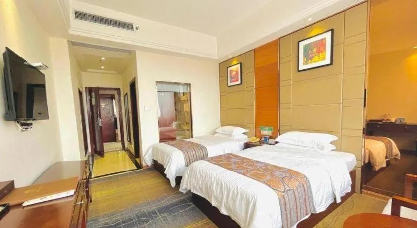 Bed in GreenTree Inn GuangDong JieYang Bus Terminal Station RongHua Avenue Business Hotel