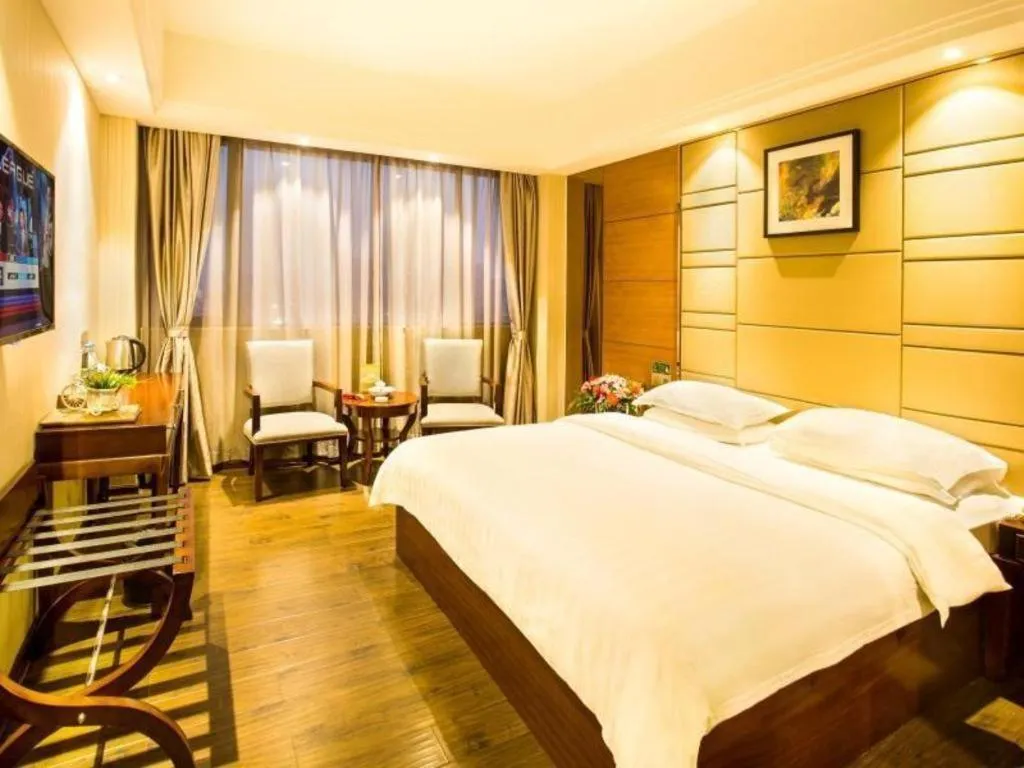 Bed in GreenTree Inn GuangDong JieYang Bus Terminal Station RongHua Avenue Business Hotel