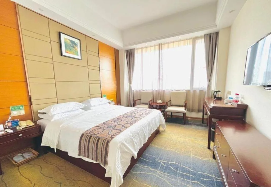 Bed in GreenTree Inn GuangDong JieYang Bus Terminal Station RongHua Avenue Business Hotel