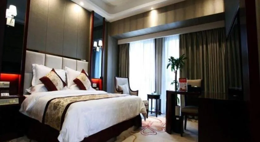 Bed in GreenTree Eastern Zigong Huashang International City Huichuan Road Hotel