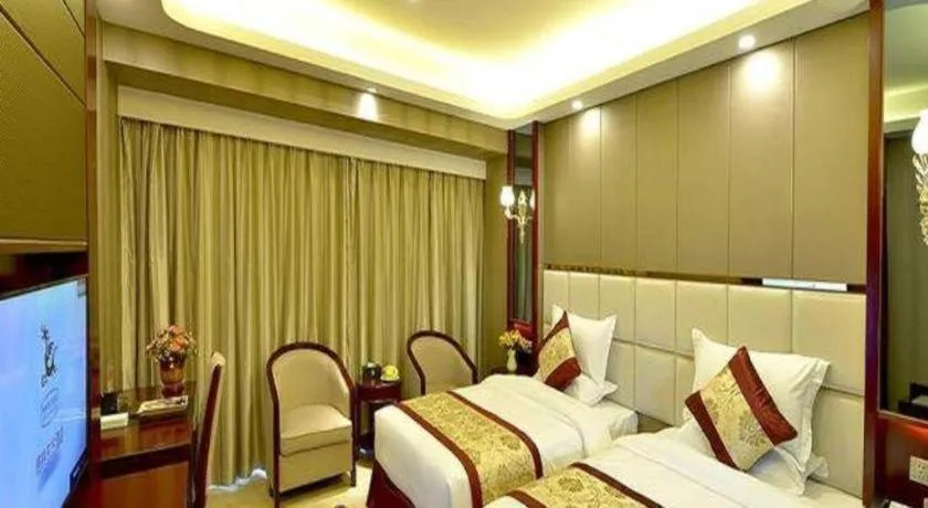 Bed in GreenTree Eastern Zigong Huashang International City Huichuan Road Hotel