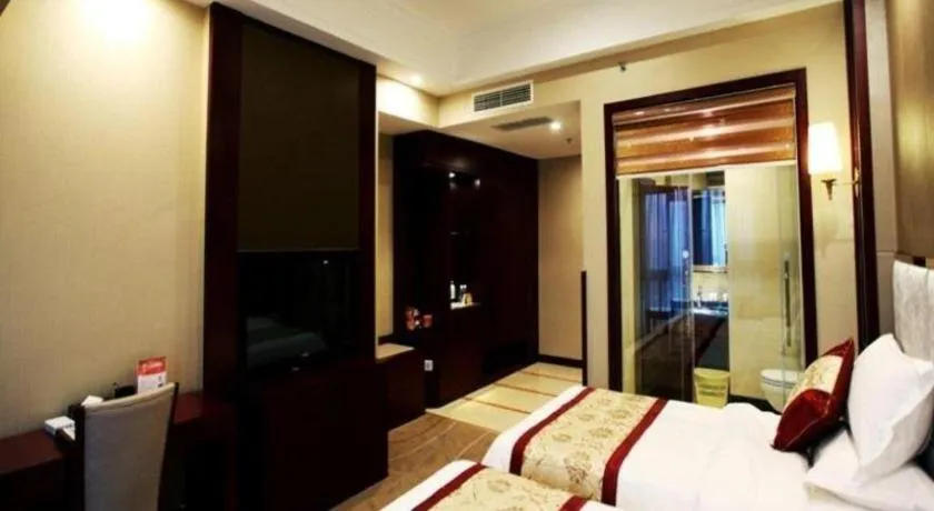 Bed in GreenTree Eastern Zigong Huashang International City Huichuan Road Hotel