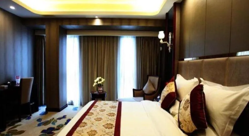Bed in GreenTree Eastern Zigong Huashang International City Huichuan Road Hotel