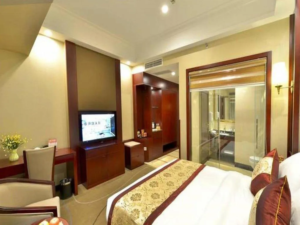Bed in GreenTree Eastern Zigong Huashang International City Huichuan Road Hotel