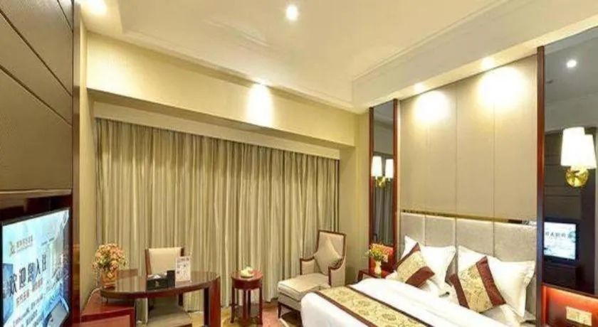 Bed in GreenTree Eastern Zigong Huashang International City Huichuan Road Hotel