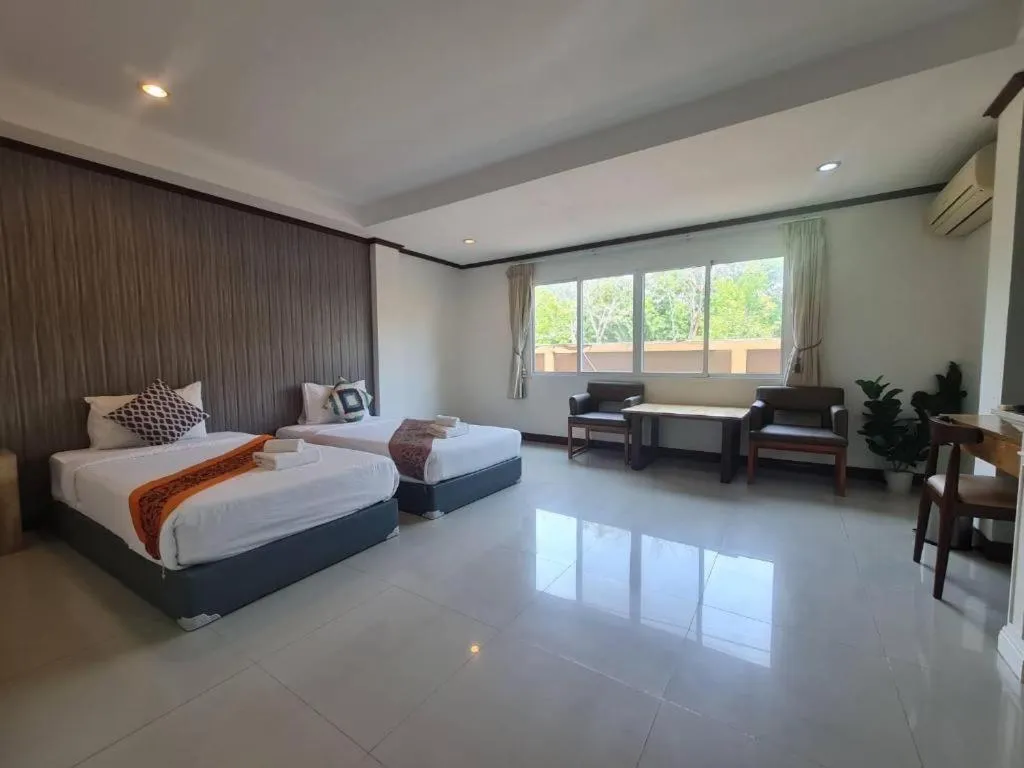 Bed in Khaoyai Kirithantip Resort