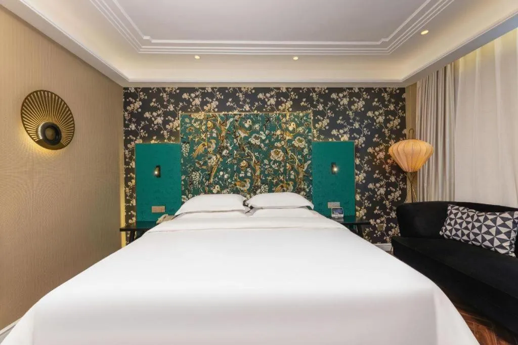 Bed in Metropolo Hotel Hefei Baohe Wandabao Park Metro Station