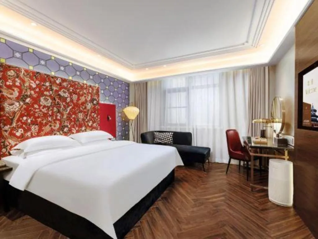 Bed in Metropolo Hotel Hefei Baohe Wandabao Park Metro Station