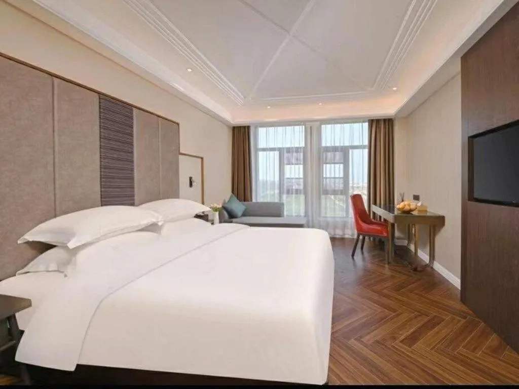 Bed in Metropolo Hotel Hefei Baohe Wandabao Park Metro Station